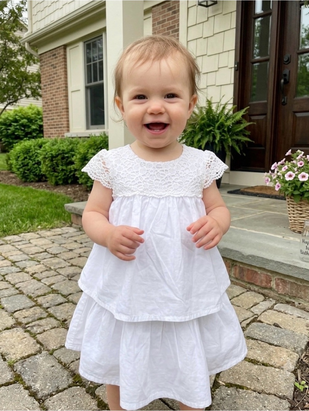 Mayoral  white dress size 12m GUC